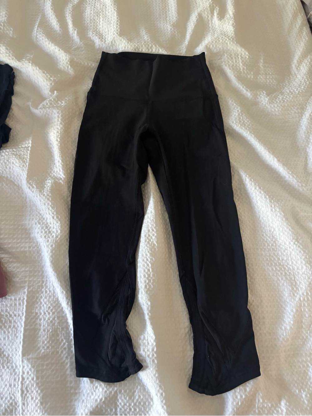 Lululemon High-Waist Black Leggings with Mesh Detail